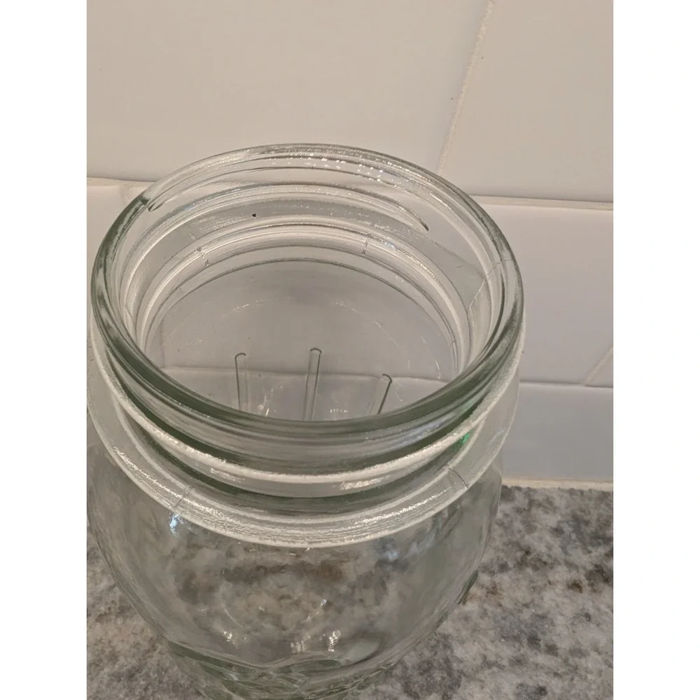 Vintage Ball Perfect Mason Clear Quart Canning Jar With Zinc‎ Lid